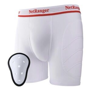 NetRanger Youth Boys Paddle Sliding Shorts With Protective Athletic Cup  Medium